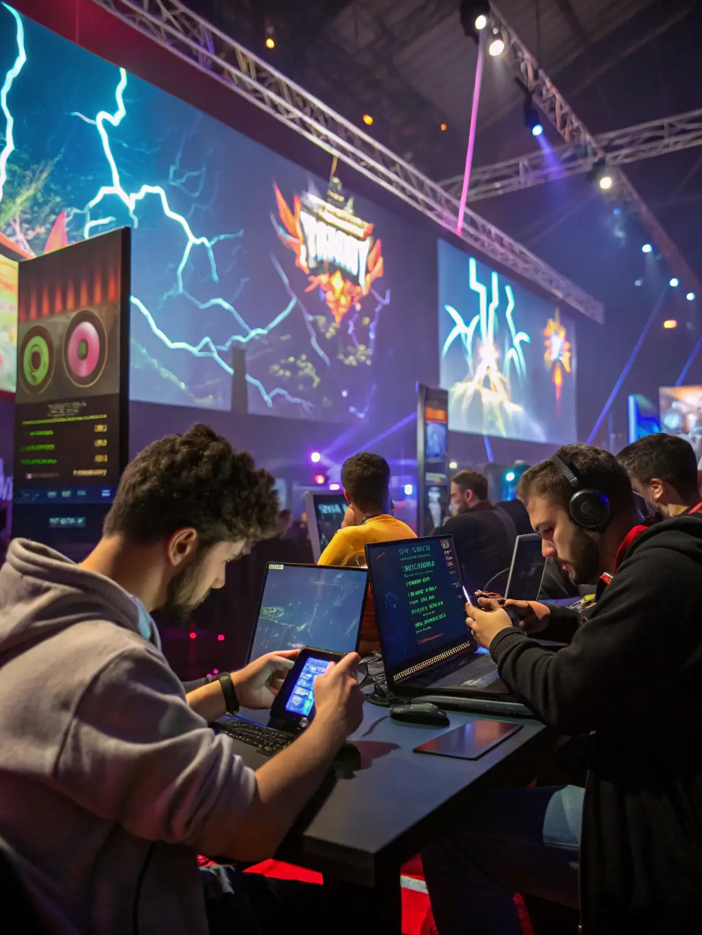 An exciting image depicting users competing in a live trivia quiz, emphasizing the real-time interaction and competitive aspect of the game.